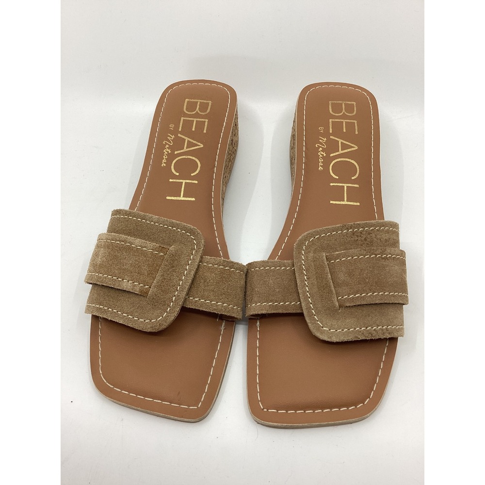 Beach by Matisse Tan Suede Slide Wedge Sandals